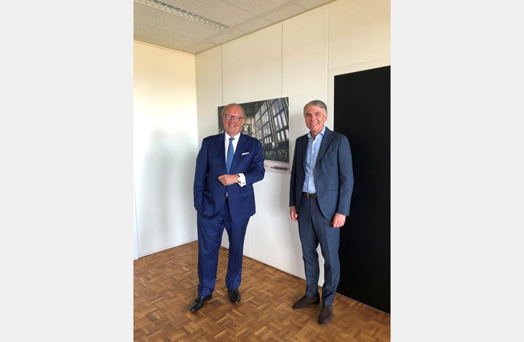 Der Chairman der Calida Holding AG, Hans-Kristian Hoejsgaard (links), und der CEO Reiner Pichler. (Foto zvg)