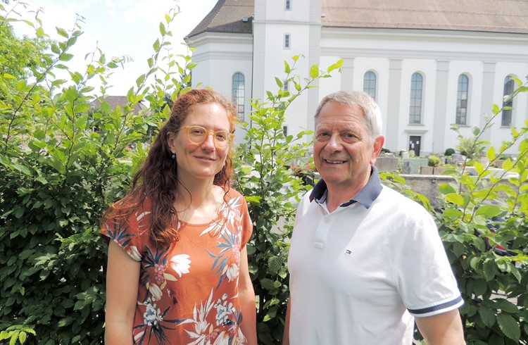 Gemeindeleiterin ad interim, Livia Wey,  und Seelsorger Paul Berger. (Fotos zvg)