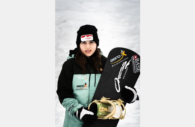 Leana Bättig aus Büron ist Schweizer Meisterin im U13 Women’s Snowboard Cross. (Foto zVg)