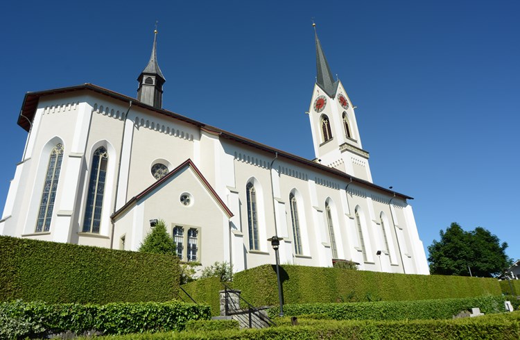 Die Pfarrkirche St. Marien in Nottwil besteht seit 150 Jahren. (Foto Geri Wyss/Archiv)
