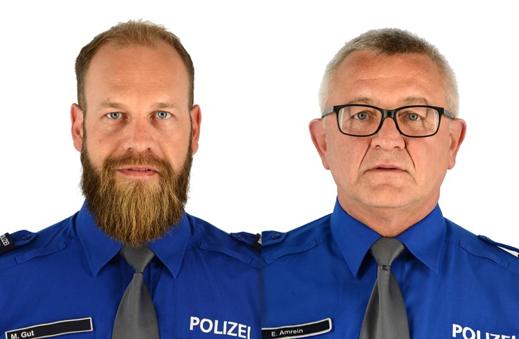 Marcel Gut (links) übernimmt den Posten von Elmar Amrein (rechts). (Foto Luzerner Polizei)