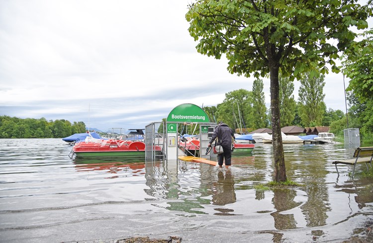 Hochwasser beim Triechter in Sursee im Juli 2021. (Foto Sarah Amrein/Archiv)