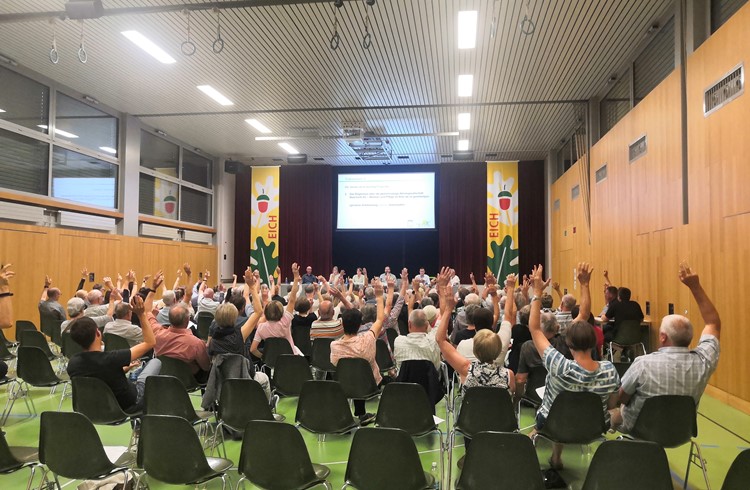 Eine grosse Mehrheit der Eicher Gemeindeversammlung befürwortete den Beitritt zur Meierhöfli AG. Foto Céline Estermann-Erni