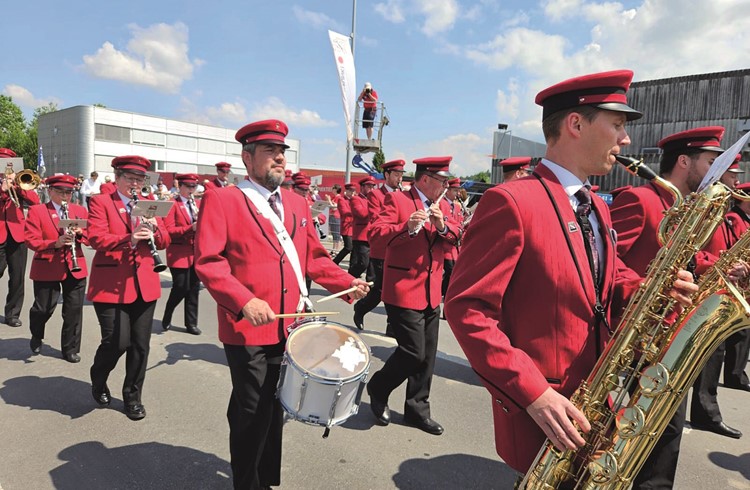 Die Feldmusik Triengen erspielte und -marschierte sich bei der Parademusik den 3. Rang in der 1. Klasse Harmonie. (Foto zVg)