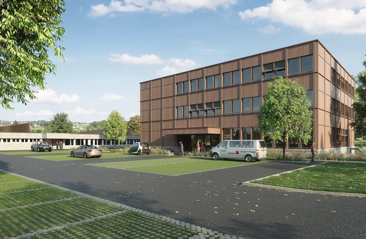 Eine Visualisierung des Neubaus für das Zivilschutz- und Ausbildungszentrums in Sempach. (Foto zVg)