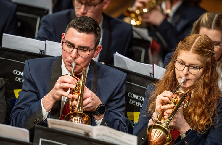 Auch die Brass Band Harmonie Neuenkirch trat am Wettberwerb an. (Foto 360DSM)