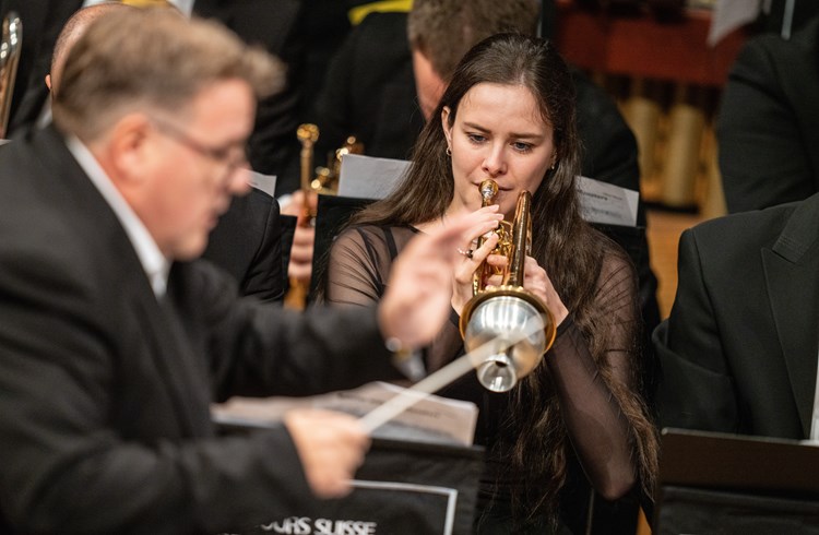 Die Brassband Bürgermusik Luzern brillierte vor allem beim Aufgabenstück. Im Bild: Assistant-Cornetistin Joëlle Zemp aus Neuenkirch. (Foto 360DSM)