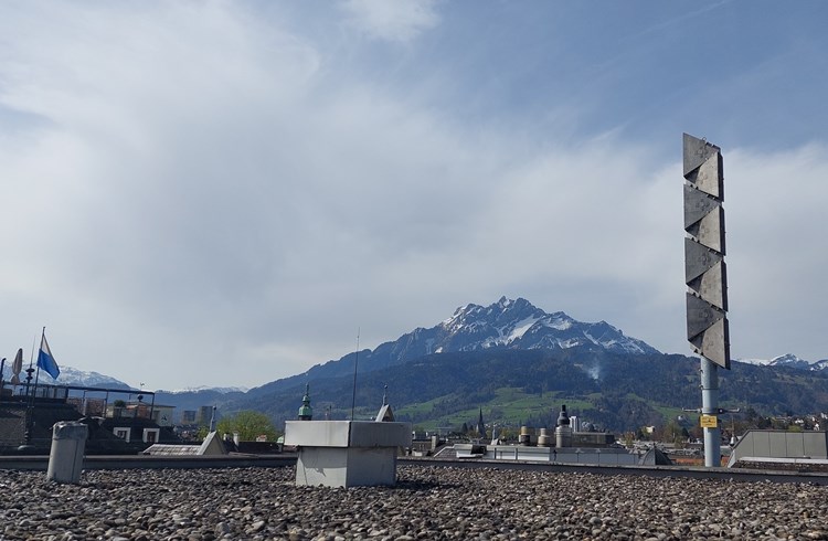 Stationäre Sirene im Kanton Luzern von Kockum Sonics AG. (Foto Kanton Luzern)